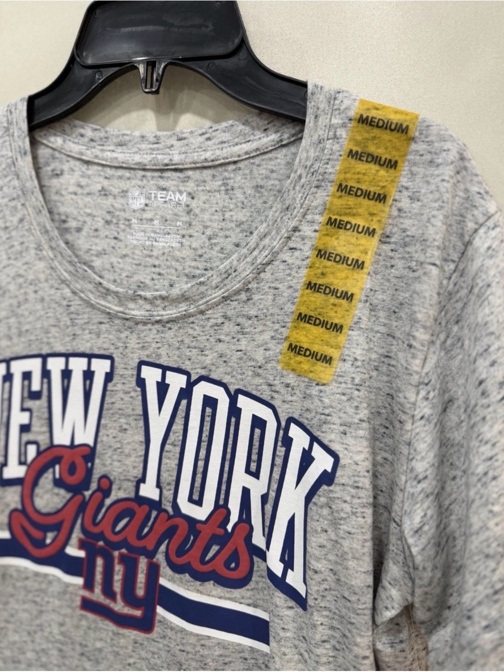 NFL Gray New York Giants Logo Tee with Blue and Red Accents - Picture 5 of 8